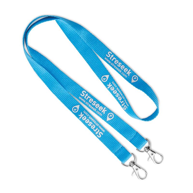 Lanyard com 2 mosquetões