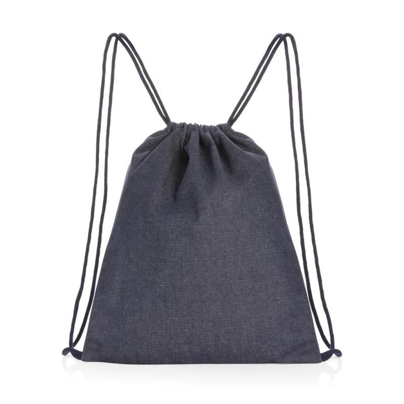 Mochila com cordão em jeans reciclado Impact Aware™