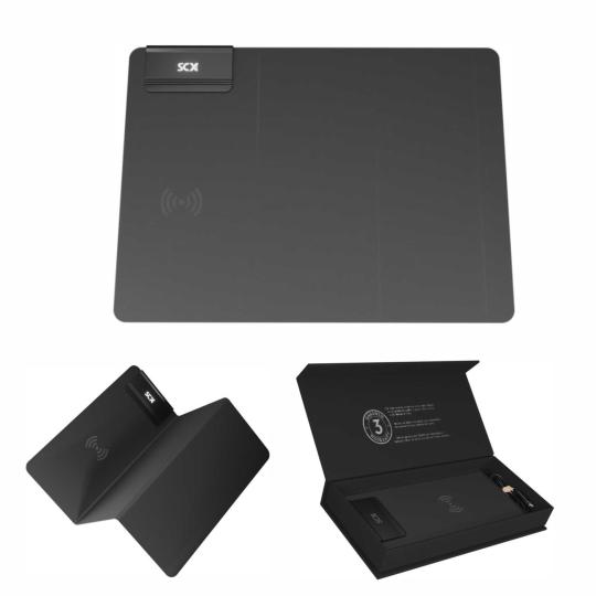 Tapete de rato dobrável de carregamento sem fios de 10 W O26 SCX.design®