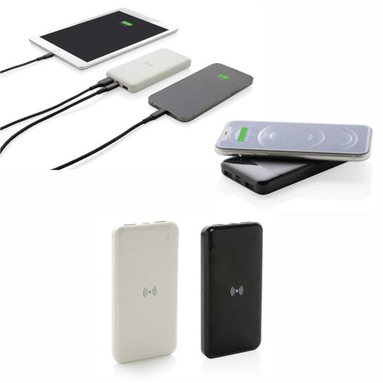 Powerbank sem fio de plástico reciclado RCS