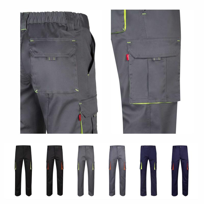 Pantalons stretch multipoches Bicolores