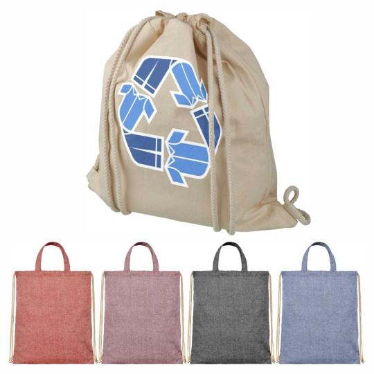 Mochila com cordões reciclada 210 g/m² Pheebs