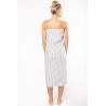 Fouta às riscas com franjas Kariban®