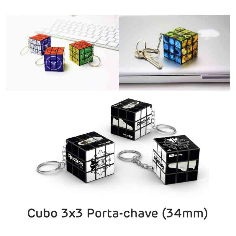 Cubo Mágico 3x3 porta-chaves Rubiks® (Produção)