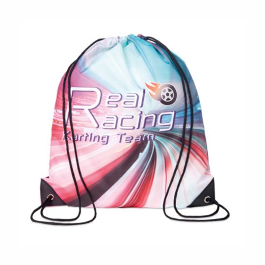 Mochila com cordões e cantos em PU (Produção)