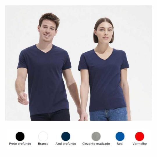 T-shirt à col en V pour...