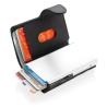 Porta tarjetas RFID de aluminio estándar con cartera de PU