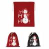 Cotton drawstring bag, snowman motif Kimood® - Colours