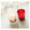 Copo de cristal com vela e decoração de natal Kirsten