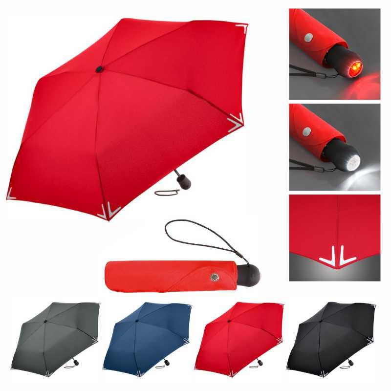 Parapluie de poche avec lumière LED Safebrella® Fare®