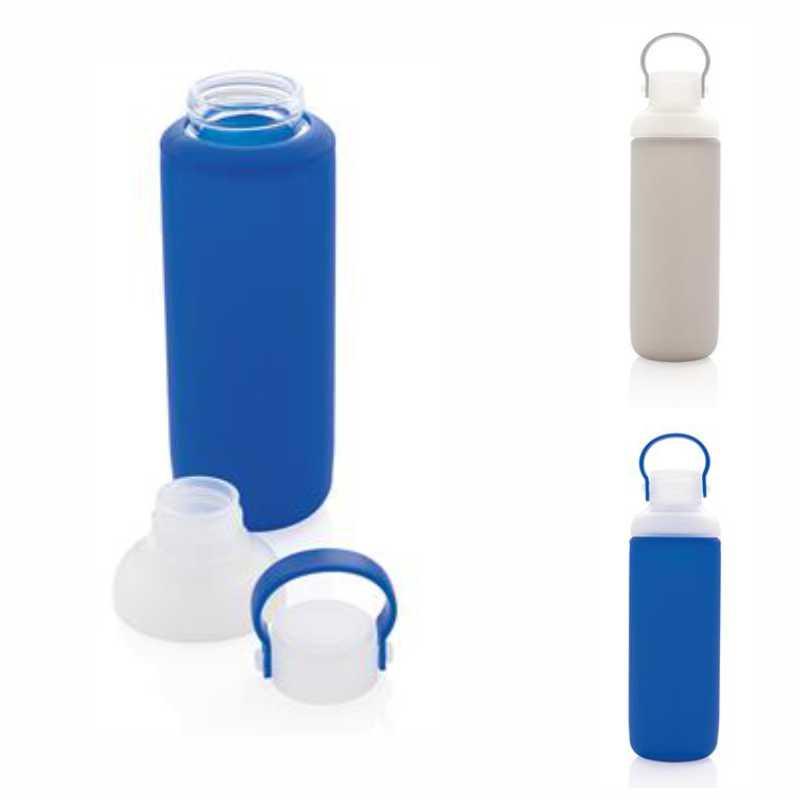 Botella de agua Vidrio Silicona