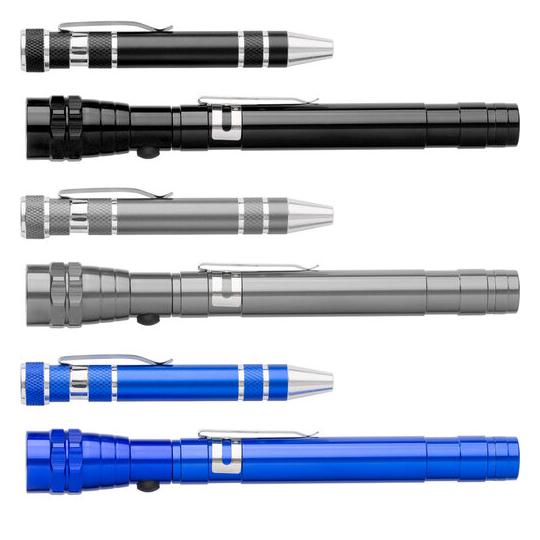 Telescopic aluminium torch set