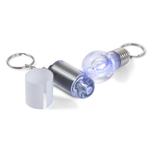 Light bulb-shaped keyring...