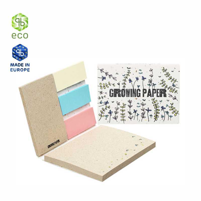 Bloc-notes de post-its à couverture souple en papier graines ComboNote (Production)