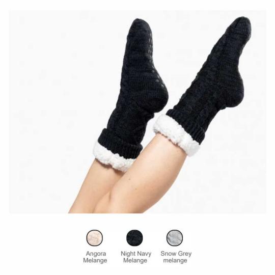 Sherpa-lined long socks...