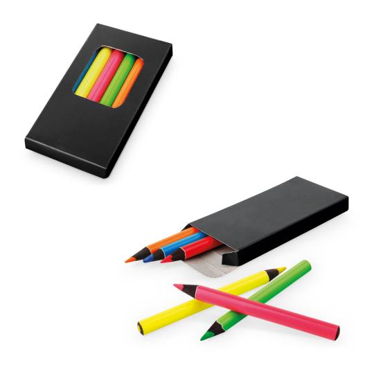 Box with 6 wooden pencils...