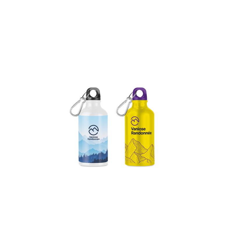 Botella de aluminio con mosquetón (Producción)