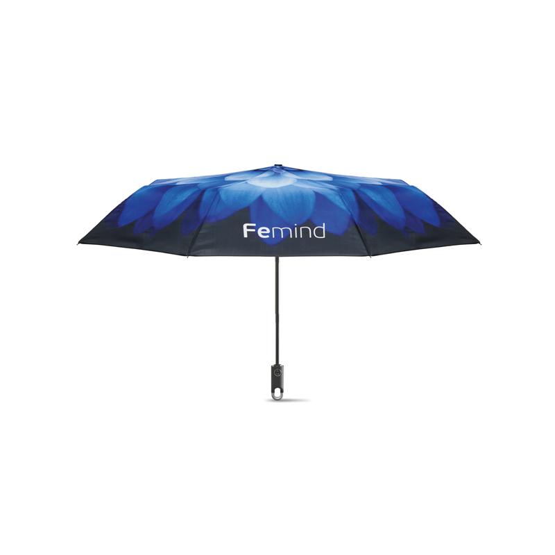 Parapluie pliant 3 sections de 21" avec poignée clip (Production)