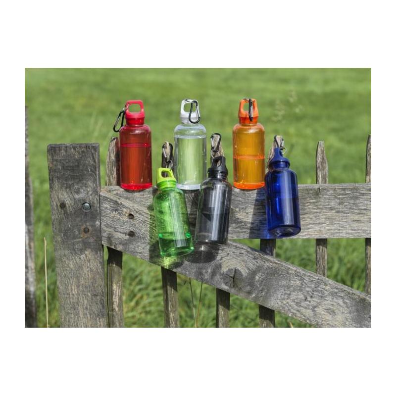 Botella de Agua con Mosquetón en Aluminio Reciclado con Certificación RCS de 400 ml Oregon