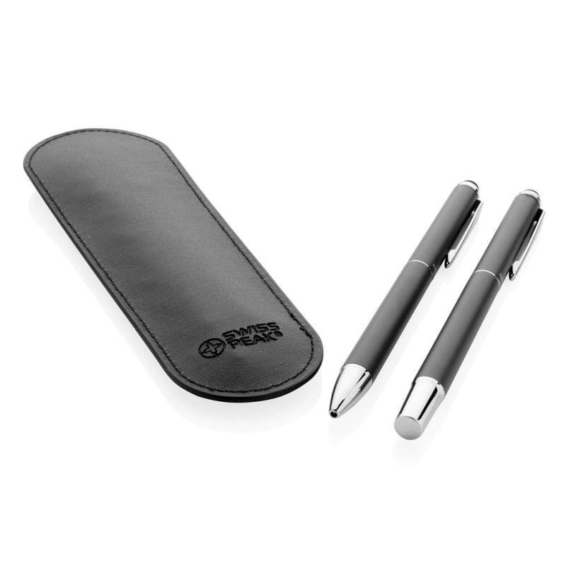 Conjunto de bolígrafos de lujo en bolsa de PU Swiss Peak®