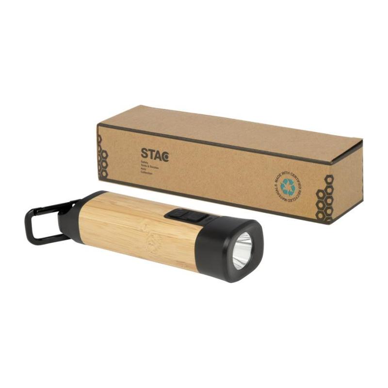 Linterna de Plástico Reciclado de Bamboo/RCS con Mosquetón Kuma Stac®