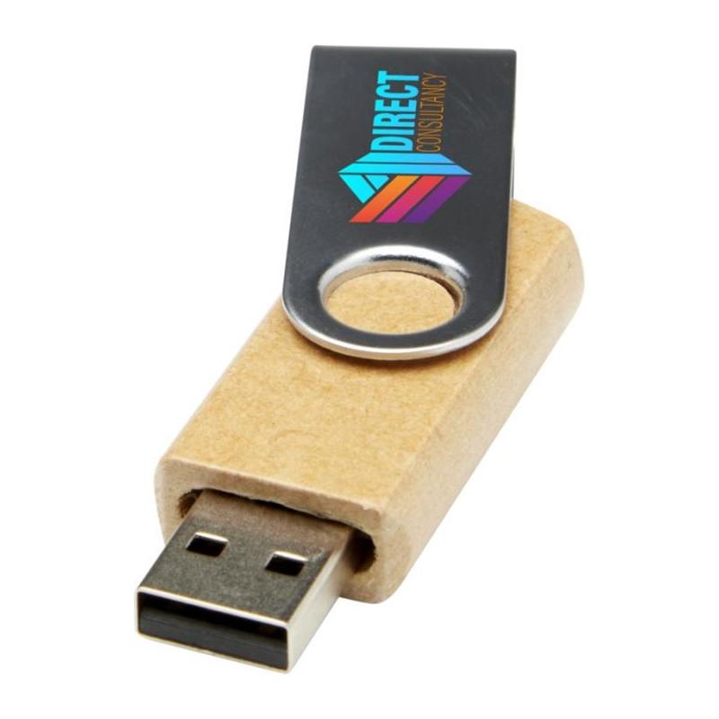 Pen USB 2.0 de Papel Reciclado Rotate (Producción)