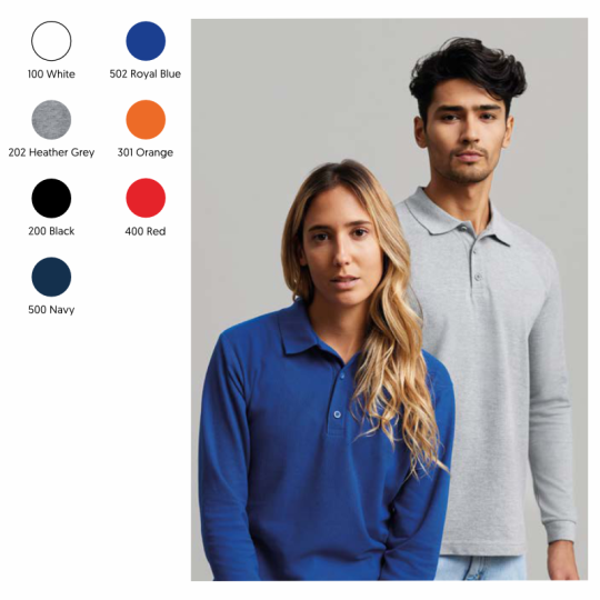 Polo unisex de manga larga...