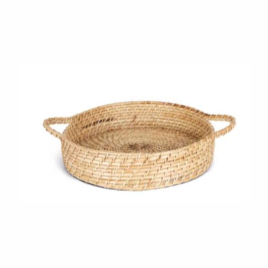 Cesta de mimbre trenzada a...