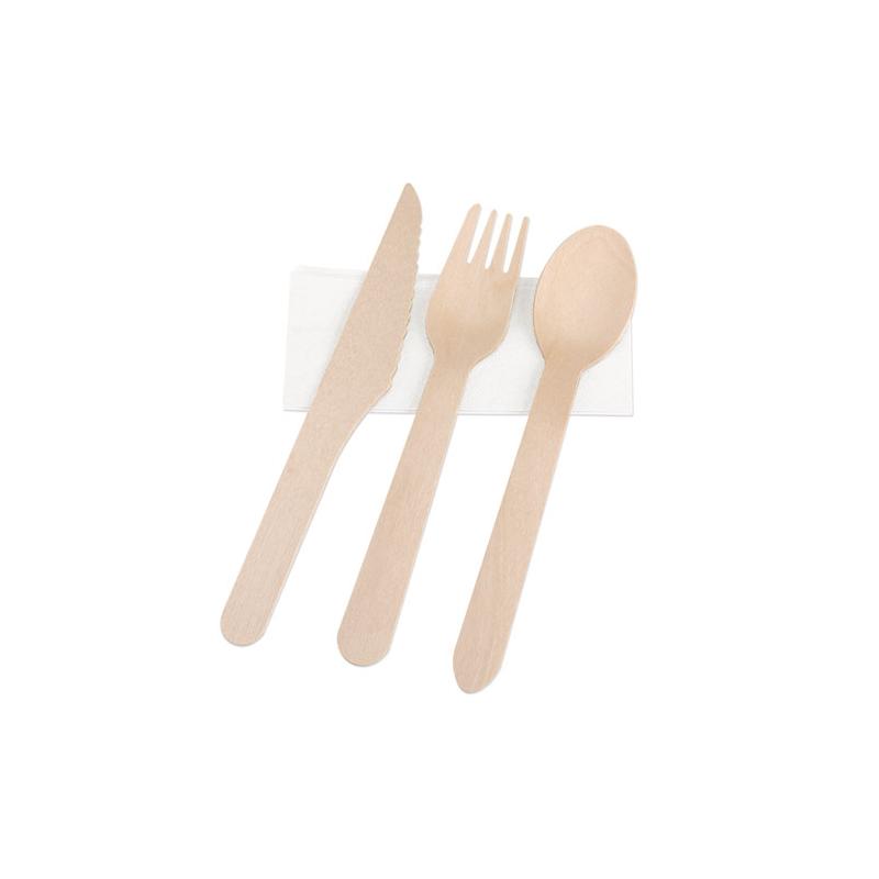 Set de Cubiertos de Madera 4 PCS