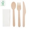 Set de Cubiertos de Madera 4 PCS
