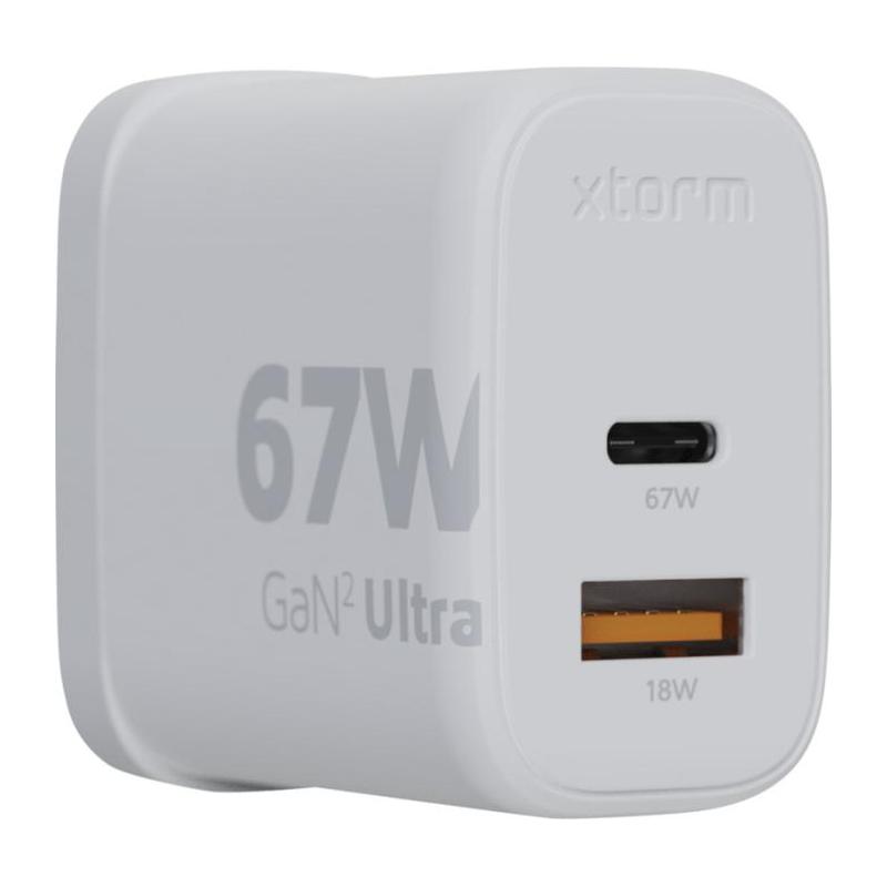Cargador de Pared de 67 W - Enchufe del Reino Unido Xtorm XEC067G GaN² Ultra
