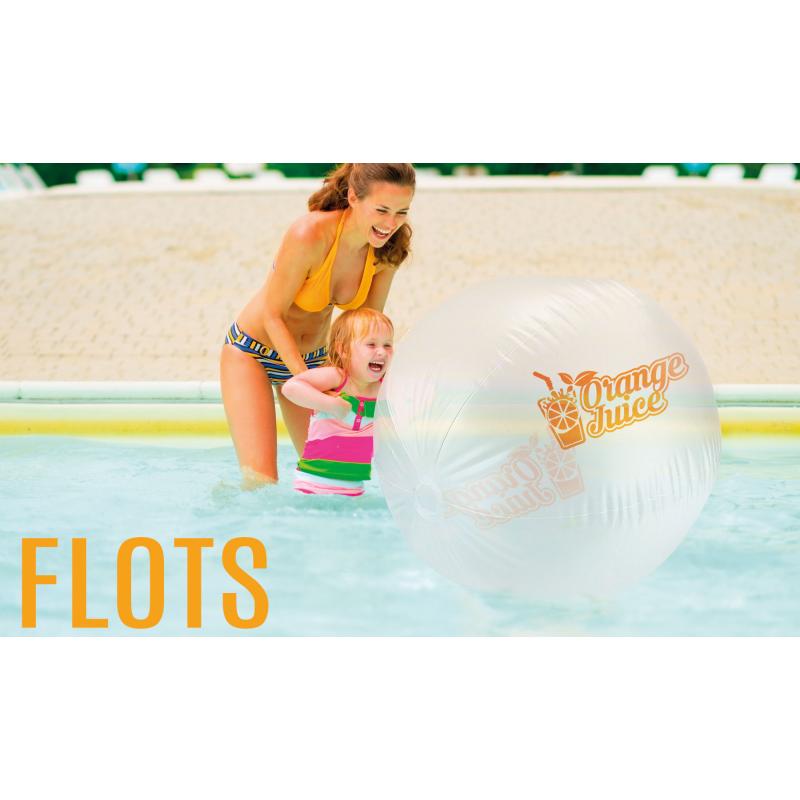 Bola de praia XXL branco translucido Flots
