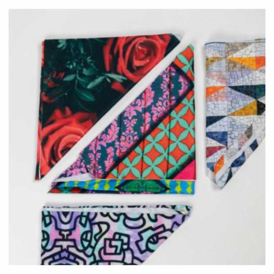 Triangular polyester scarf...