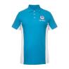 Polo de algodão feito à medida com painéis de cores contrastantes (Produção)