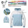 Sweatshirt bicolor com fecho de correr feita à medida (Produção)