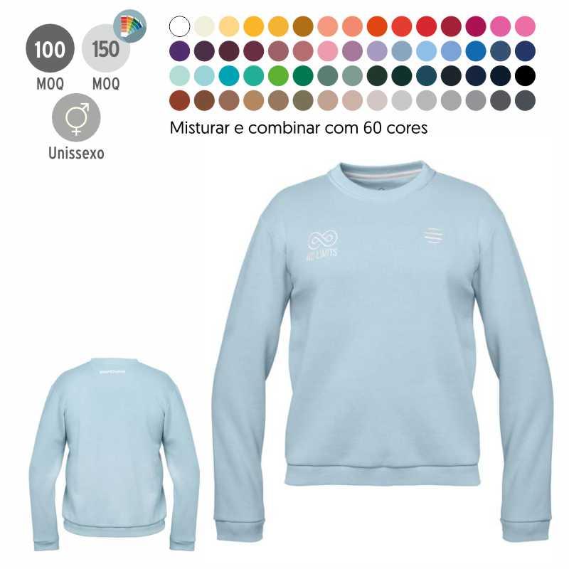 Sudadera con cuello redondo hecha a medida (Producción)