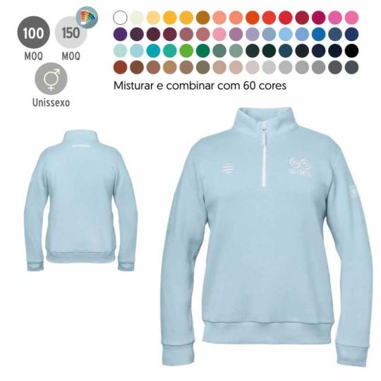 Sudadera de cuello alto a...