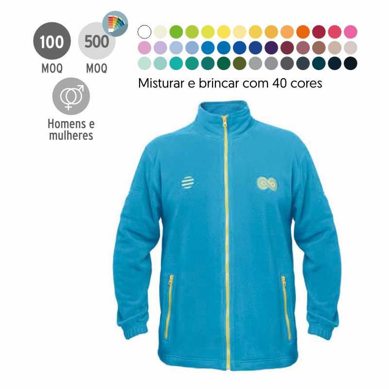 Casaco polar à medida com fecho de correr (Produção)