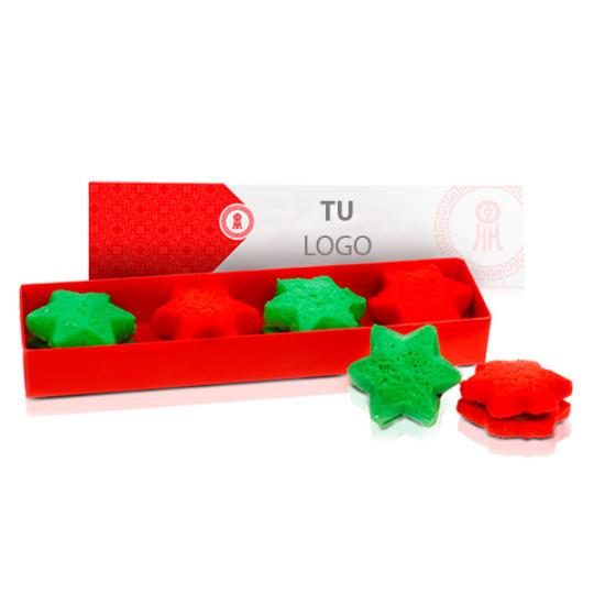 Caja con galletas estrella...
