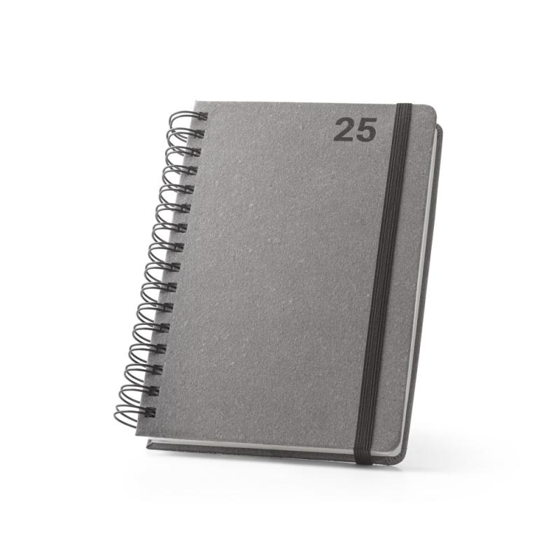 Agenda A5 com argolas em pele reciclada Simmel