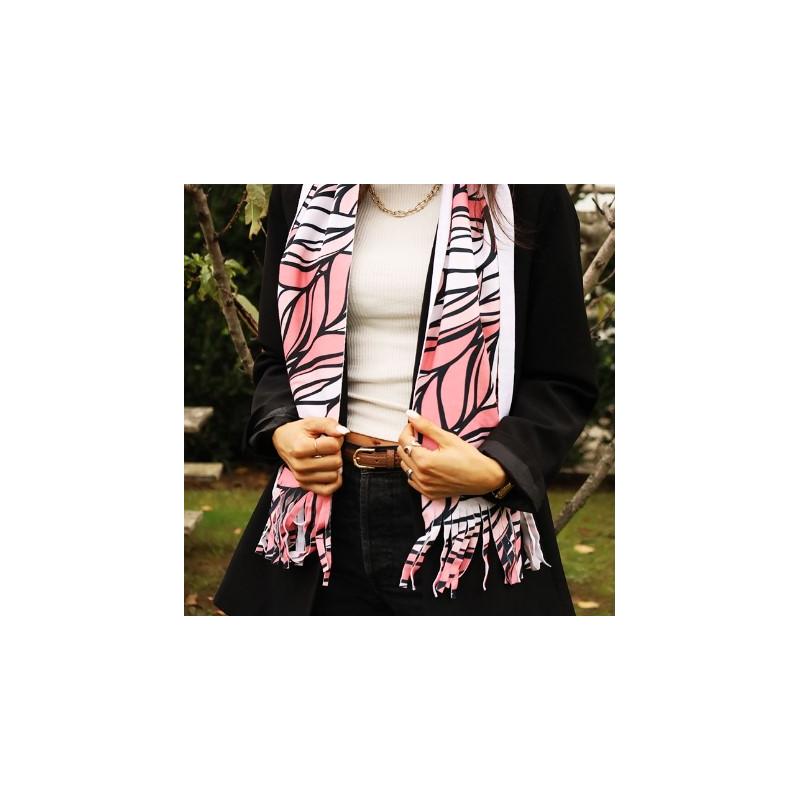 Scarf with polar slats all-over print on one side (Production)