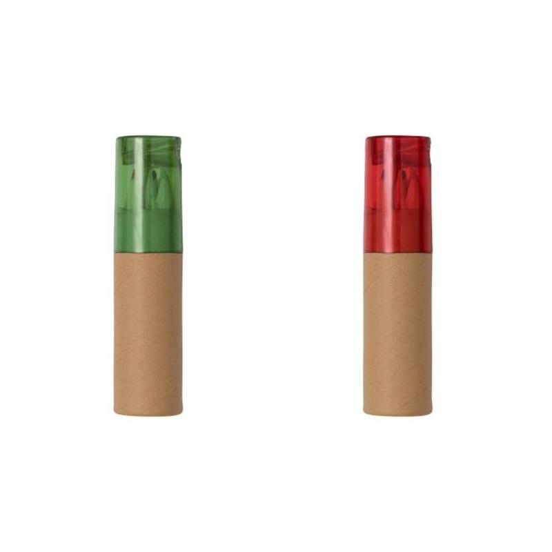 Tubo com 6 lápis de cor e afia Bohemia