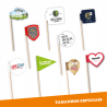 Mini drapeaux avec bâton de formes personnalisées (Production)