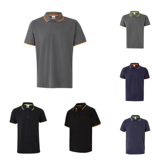 Polo de manga corta bicolor