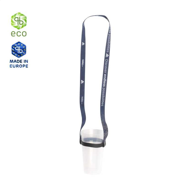 Lanyard de Sublimación RPET 15 mm con Portavasos