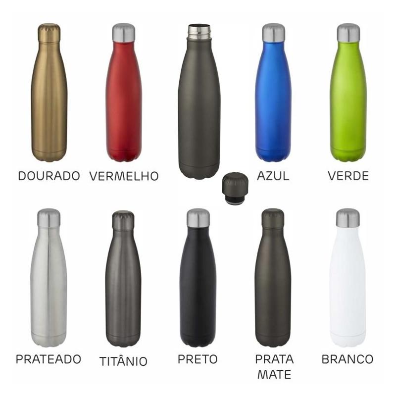 Botella de acero inoxidable aislada al vacío de 500 ml Cove