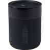 330 ml Ceramic Thermal Cup with Silicone Packaging and Plastic Lid Java