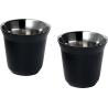 Ensemble de Tasses à Café Expresso en Acier Inoxydable avec certification RCS de 80 ml Duo