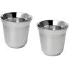 Ensemble de Tasses à Café Expresso en Acier Inoxydable avec certification RCS de 80 ml Duo
