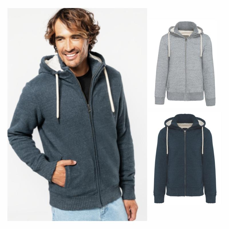 Casaco vintage com forro em sherpa Kariban®